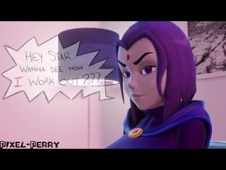raven and starfire futa animation